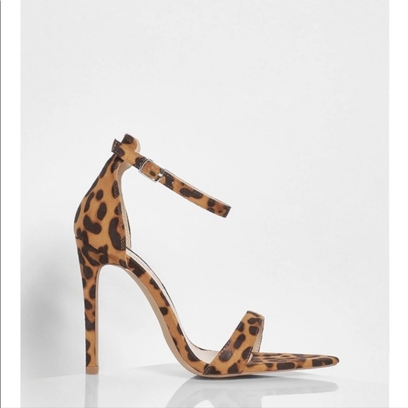 Boohoo Pointed Toe Barely There Heels Leopard Print US 7 - Picture 2 of 7